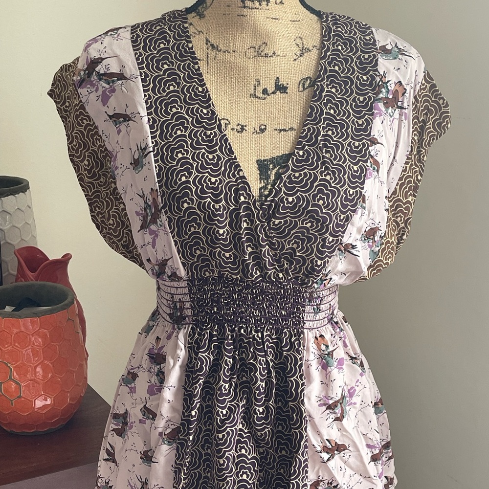 Multi-Patterned V-neck Top by Corey Lynn Calter for Anthro